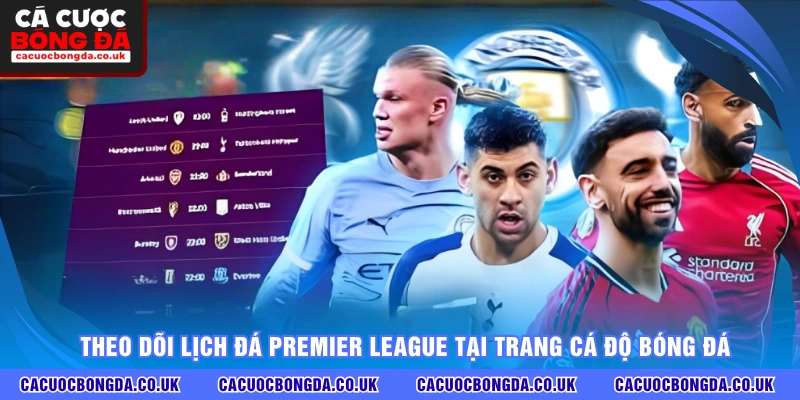 Theo dõi lịch đá Premier League tại TRANG CÁ ĐỘ BÓNG ĐÁ
